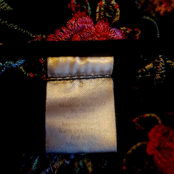 Johnny Was  Multi-Floral Embroidered Black Blazer NWT - Picture 8 of 10